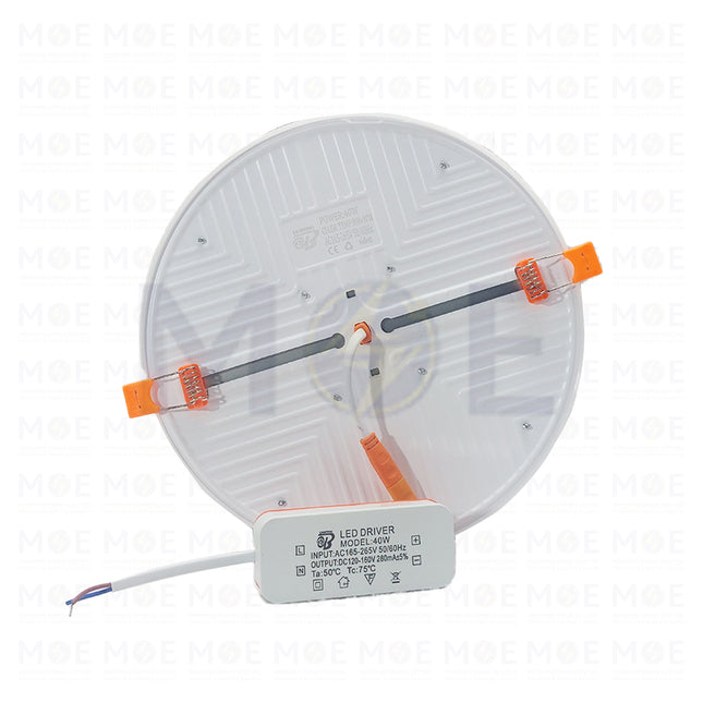 OB LED Downlight/ Panel Light White Ceiling Flush Mounted FrameLess Adjustable Circular  Daylight, Warmwhite, Coolwhite 22cm 40W | سبوت ليد مدور مخفي بدون كادر متحرك ابيض دايلايت، ورم وايت، كول وايت