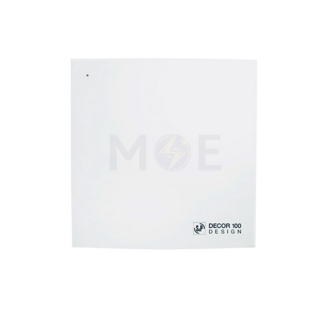 S&P Axial Exhaust Fan with Decorative Front Panel Square (10cm /4") 13W | Decor 100 C شفاط حمام بلاستيك مربع 