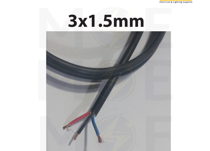 Liban Cables Multicore Fiber CU Core Flexible Black | NYMHY 3x1.5 mm | كابل مبروم شعري اسود