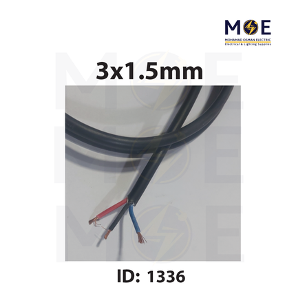 Liban Cables Multicore Fiber CU Core Flexible Black | NYMHY 3x1.5 mm