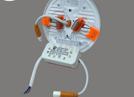 OB LED Downlight/ Panel Light White Ceiling Flush Mounted FrameLess Adjustable Circular Daylight 10cm 15W | سبوت ليد مدور مخفي بدون كادر متحرك ابيض دايلايت