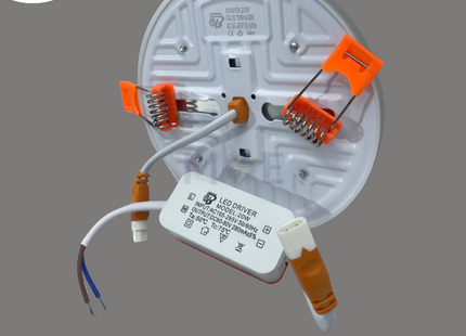 OB LED Downlight/ Panel Light White Ceiling Flush Mounted FrameLess Adjustable Circular Daylight 12cm 20W | سبوت ليد مدور مخفي بدون كادر متحرك ابيض دايلايت