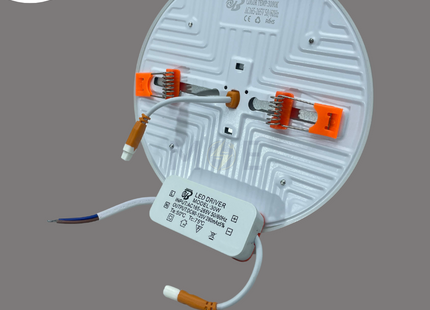 OB LED Downlight/ Panel Light White Ceiling Flush Mounted FrameLess Adjustable Circular Warmwhite 17cm 30W | سبوت ليد مدور مخفي بدون كادر متحرك ابيض ورم وايت