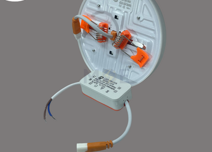 OB LED Downlight/ Panel Light White Ceiling Flush Mounted FrameLess Adjustable Circular Warmwhite 12cm 20W | سبوت ليد مدور مخفي بدون كادر متحرك ابيض ورم وايت