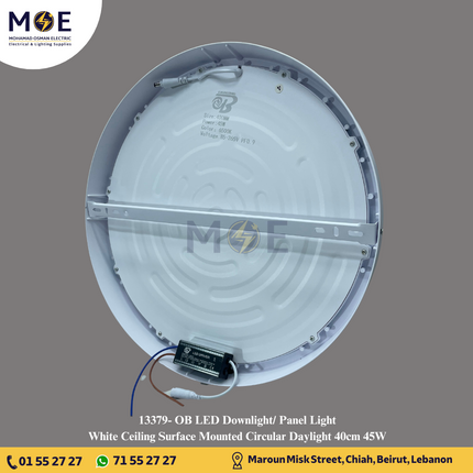 OB LED Downlight/ Panel Light White Ceiling Surface Mounted Circular Daylight 40cm 45W