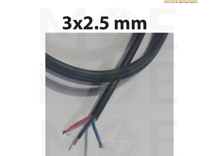 Liban Cables Multicore Fiber CU Core Flexible Black | NYMHY 3x2.5 mm | كابل مبروم شعري اسود
