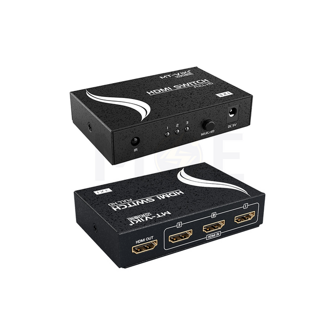 MT-VIKI 3-Port 4K 30Hz HDMI Switch 3-In 1-Out IR Remote | MT-301-MH