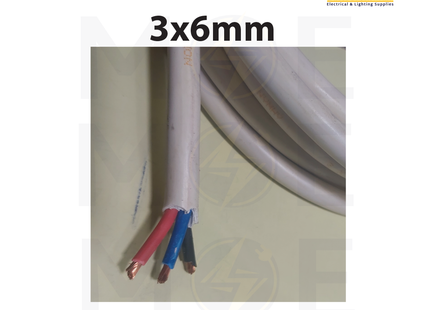Liban Cables Multicore Cable Flexible | NYMHY 3x6mm | كابل مبروم شعري ابيض