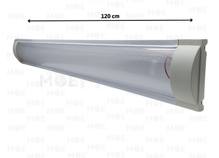 Excel Light Tube Light Fixture Prismatic Diffuser With Electronic Ballast White 2x40W 120cm | 2FC-40 WH | شاسي عريضة ترانس الكترون ابيض