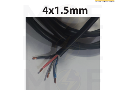 Liban Cables Multicore Fiber CU Core Flexible Black | NYMHY 4x1.5 mm | كابل مبروم شعري اسود