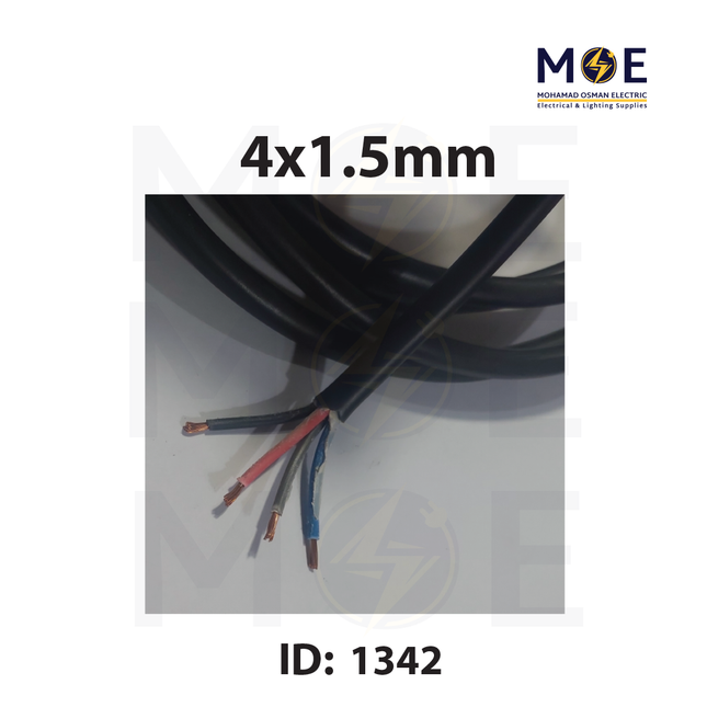 Liban Cables Multicore Fiber CU Core Flexible Black | NYMHY 4x1.5 mm | كابل مبروم شعري اسود