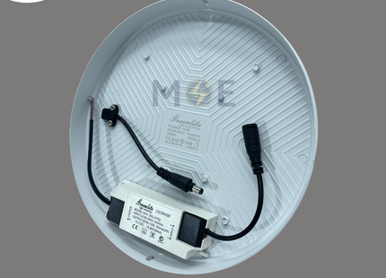 Greenlite IP40 LED Downlight/ Panel Light White Ceiling Surface Mounted FrameLess Circular Warmwhite 3000K 22.5cm 50W | GR-SUR50 | سبوت ليد مدور ظاهر بدون كادر ابيض ورم وايت