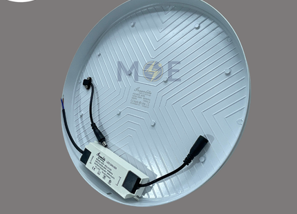 Greenlite IP40 LED Downlight/ Panel Light White Ceiling Surface Mounted FrameLess Circular Daylight 6500K 30cm 60W | GR-SUR60 | سبوت ليد مدور ظاهر بدون كادر ابيض دايلايت