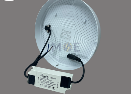 Greenlite IP40 LED Downlight/ Panel Light White Ceiling Surface Mounted FrameLess Circular Daylight 6500K 17.5cm 36W | GR-SUR36 | سبوت ليد مدور ظاهر بدون كادر ابيض دايلايت