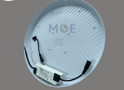 Greenlite IP40 LED Downlight/ Panel Light White Ceiling Surface Mounted FrameLess Circular Warmwhite 3000K 30cm 60W | GR-SUR60 | سبوت ليد مدور ظاهر بدون كادر ابيض ورم وايت