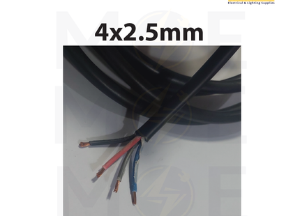 Liban Cables Multicore Fiber CU Core Flexible Black | NYMHY 4x2.5 mm | كابل مبروم شعري اسود