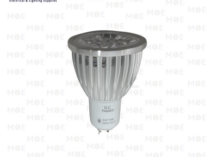 Cuperlight LED Spot Lamp Red GU5.3 MR16 4x1W (4W) | لمبة سبوت ليد احمر