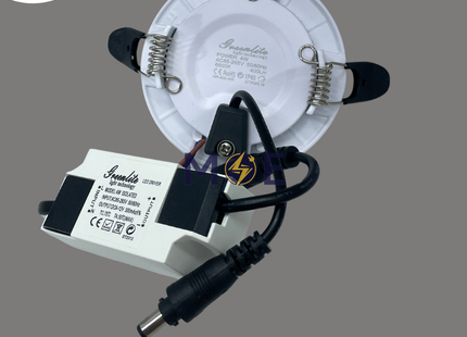Greenlite LED Downlight/ Panel Light White Ceiling Flush Mounted Circular Daylight 6000K 400Lm 7cm 4W | GR-800-4W | سبوت ليد مدور مخفي ابيض دايلايت