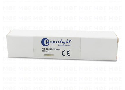 Cuperlight SMD LED Floodlight Lamp Double Ended Daylight R7S 78x20mm 6W | R7S | لمبة برجكتور ليد دايلايت