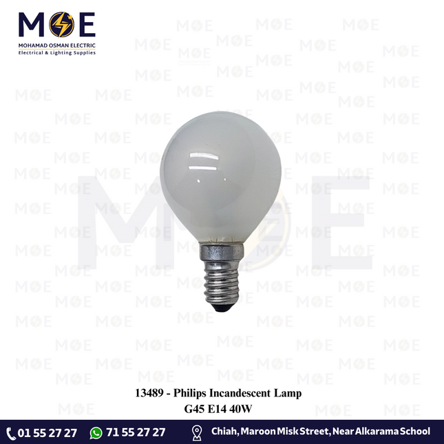 Philips Incandescent Lamp G45 E14 40W