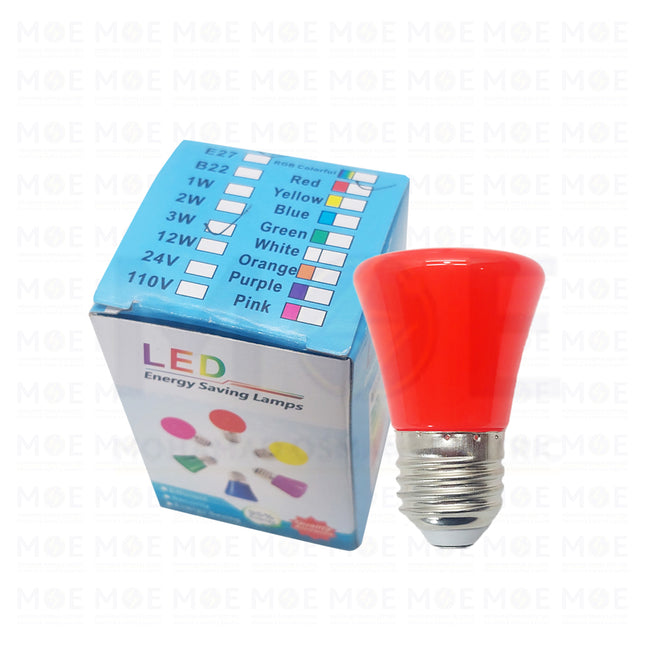 Opal LED Night Lamp Red E27 1.5W | لمبة ليد برم نواصة احمر