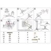 Projector Stand Ceiling  Wall Mount adjustable white Max 13Kg Length 70-130cm  -حامل بروجكتر سقفي أو جداري قابل للتعديل 