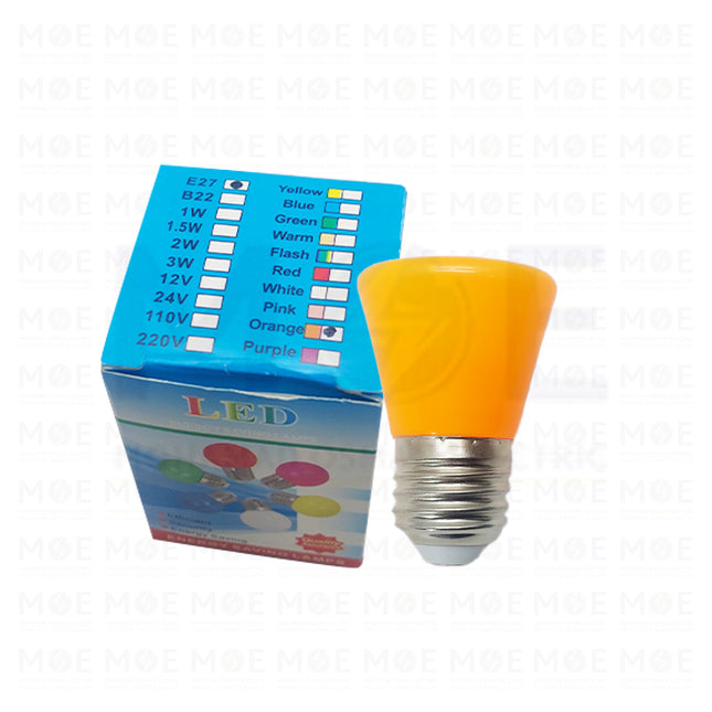 Opal LED Night Lamp Orange E27 1.5W | لمبة ليد برم نواصة اورونج