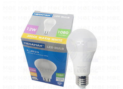 Megaman A60 LED Lamp Bulb Daylight E27 12W 1200Lm | YTA60 | لمبة ليد برم مزخرفة دايلايت