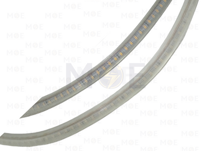 Greenlite LED Waterproof Pipe Rope Light Double Face Transparent WarmWhite Cut: 1mt 18W/mt 220V 2835 240Led | نبريش ليد دوبل فايس شفاف ورم وايت
