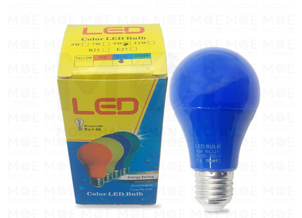 LED Lamp Bulb Blue E27 9W | A60 | لمبة ليد برم بول ازرق