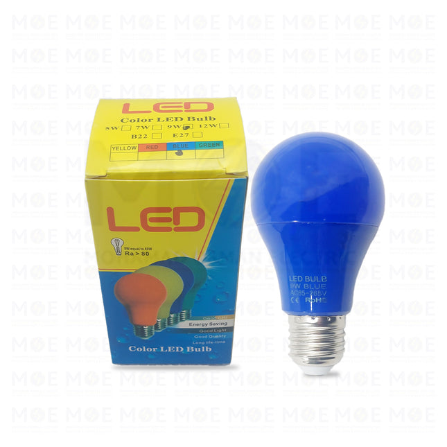 LED Lamp Bulb Blue E27 9W | A60 | لمبة ليد برم بول ازرق
