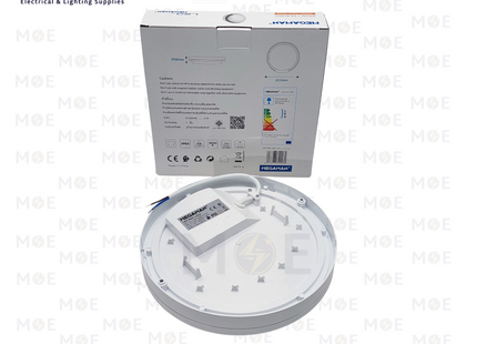 MEGAMAN LED IP65 Waterproof Ceiling / Wall Light Fixture Surface Circular White Warmwhite 22x5cm1440Lm 20W | ZDL1110Y/20W- | غلوب سقف/ حائط بلافونيه ليد مطري مدور نافر ظاهر ابيض ورم وايت