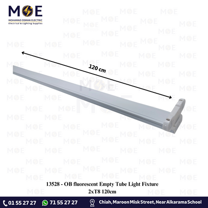 OB fluorescent Empty Tube Light Fixture 1xT8 120cm | T8102W