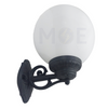 Fumagalli Outdoor Round Globe Wall Light White With Base E27 Bisso Globe 250  G25.131.000.A0E27-AYE27