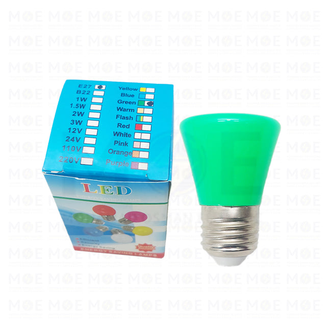 Opal LED Night Lamp Green E27 1.5W | لمبة ليد برم نواصة اخضر