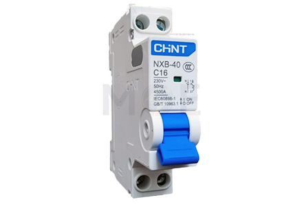 Chint MCB 4.5kA 1P+N C 16A DPN | NXB-40 DPN دجنتور