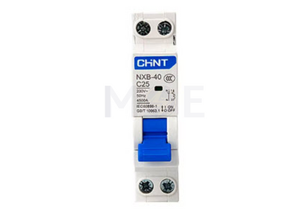 Chint MCB 4.5kA 1P+N C 25A DPN | NXB-40 DPN دجنتور