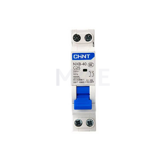 Chint MCB 4.5kA 1P+N C 25A DPN | NXB-40 DPN دجنتور