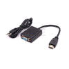 HDMI Male to VGA Female Converter Cable 1080P 25.5cm with Audio Port (VGA+Jack 3.5mm)