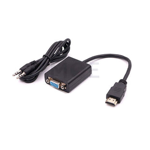 HDMI Male to VGA Female Converter Cable 1080P 25.5cm with Audio Port (VGA+Jack 3.5mm)
