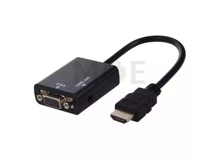 HDMI Male to VGA Female Converter Cable 1080P 25.5cm with Audio Port (VGA+Jack 3.5mm)