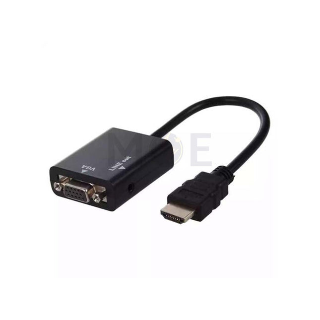 HDMI Male to VGA Female Converter Cable 1080P 25.5cm with Audio Port (VGA+Jack 3.5mm)
