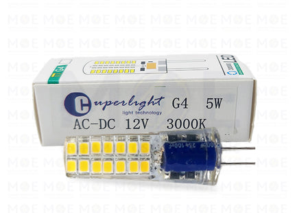 Cuperlight LED Pin Lamp SMD WarmWhite G4 5W AC DC 12V | لمبة شك ليد ورم وايت