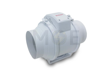 Brilliant Mixed Flow In-Line Duct Fan (10cm 4") 28W |BPT-4 شفاط ماسورة توربين بلاستيك