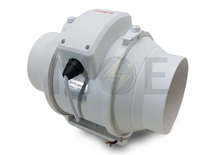 Brilliant Mixed Flow In-Line Duct Fan (20cm 8") 125W|BPT-8 شفاط ماسورة توربين بلاستيك