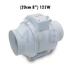 Brilliant Mixed Flow In-Line Duct Fan (20cm 8") 125W|BPT-8 شفاط ماسورة توربين بلاستيك