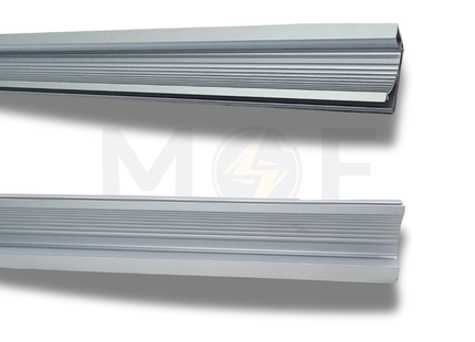 Coving and Skirting Surface LED Aluminum Profile Silver 60x30mm 1mt | بروفايل ليد المنيوم ظاهر