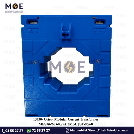 Orient Modular Current Transformer MES 86/60 600/5A 3Mod. | SF-86/60