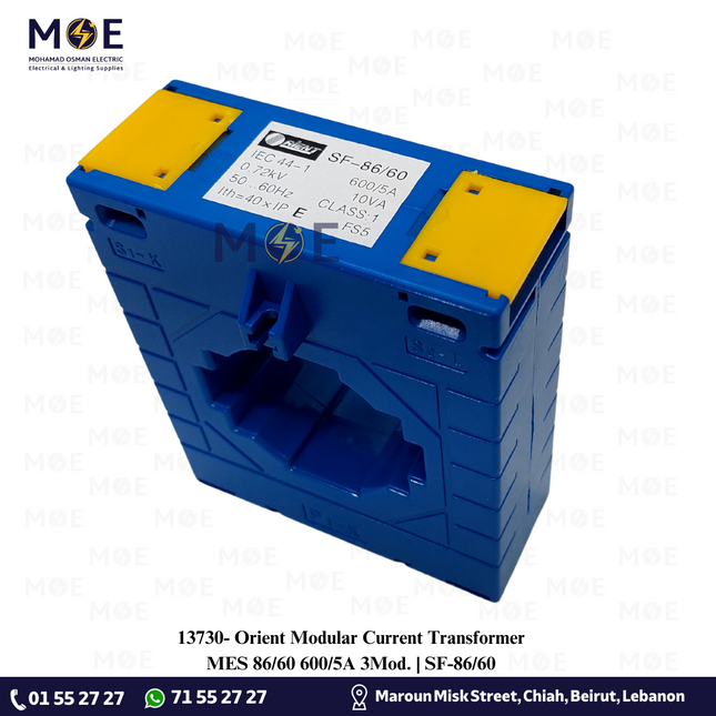 Orient Modular Current Transformer MES 86/60 600/5A 3Mod. | SF-86/60 | كعكة