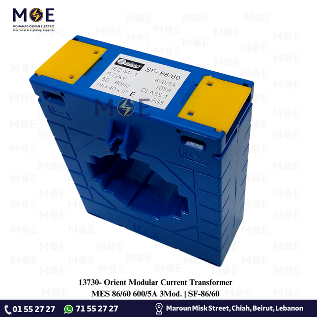 Orient Modular Current Transformer MES 86/60 600/5A 3Mod. | SF-86/60